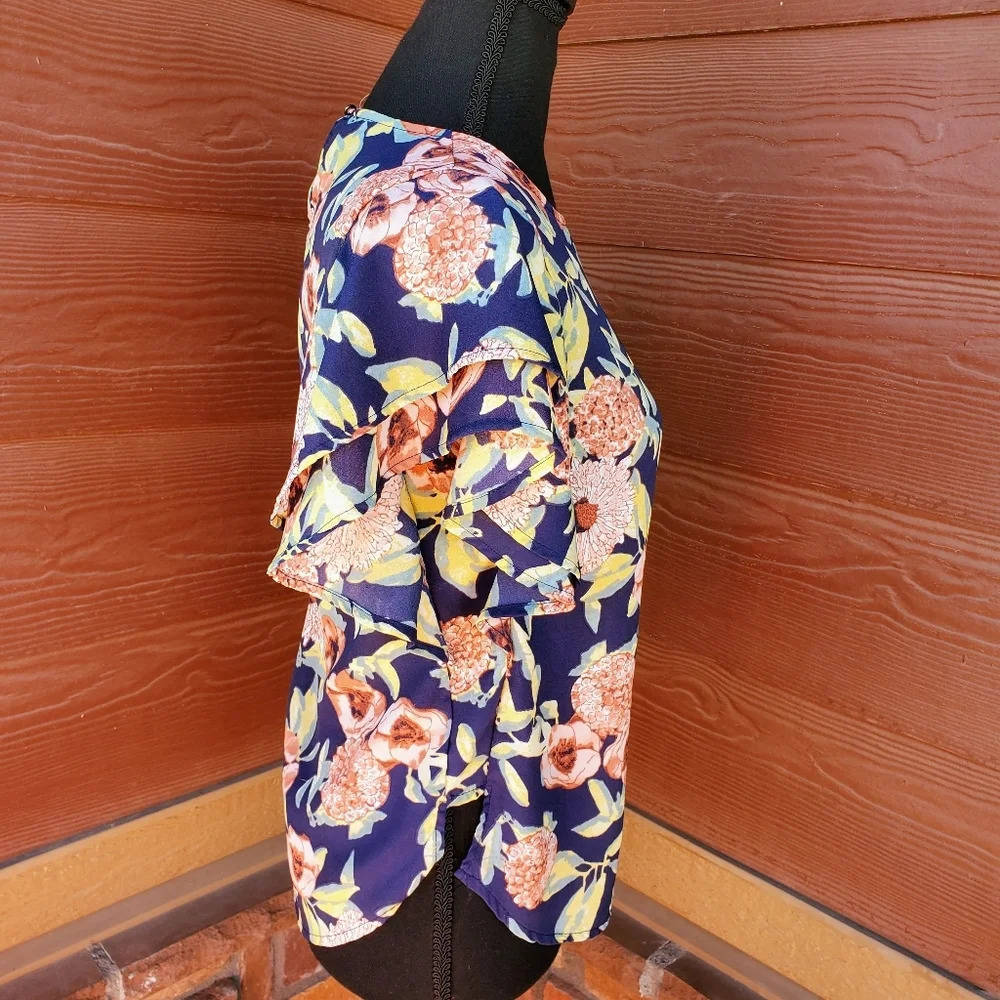 June & Hudson Floral Women's Blouse Size Small - Picture 8 of 11